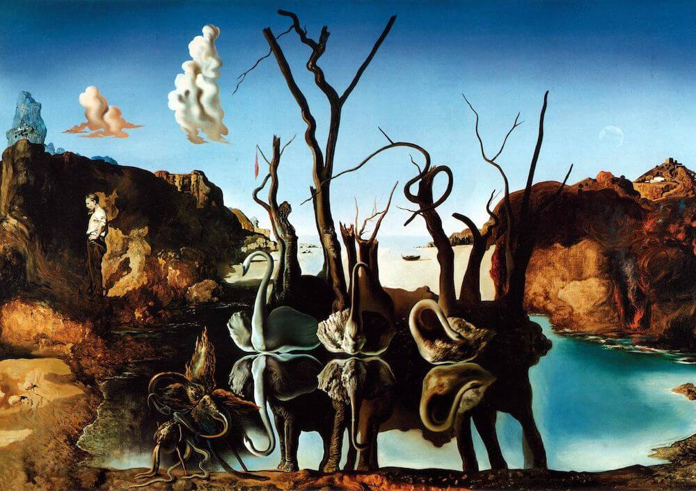 Swans Reflecting Elephants by Salvador Dalí