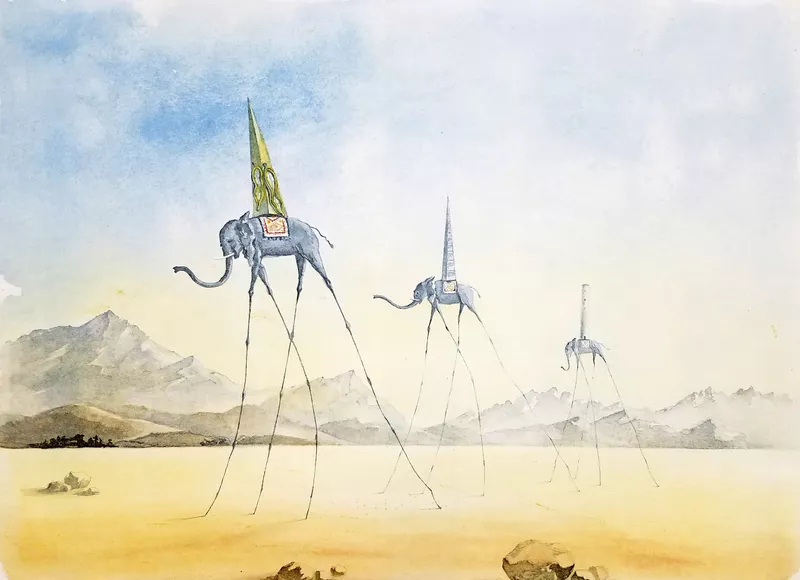 The Elephants by Salvador Dalí